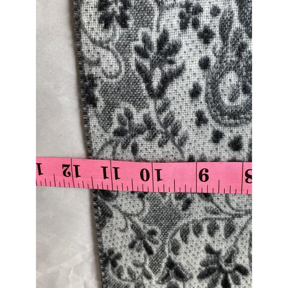 Old Money100% Cashmere Made In Scotland Wrap Mixed Grays Paisley Fringe Scarf - Picture 6 of 8